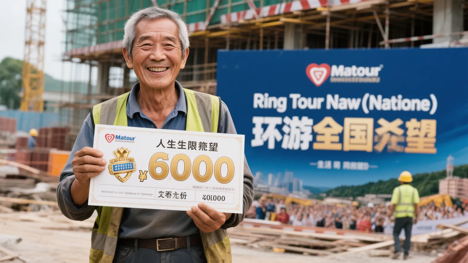 64岁建筑工喜中6千万彩票巨奖，驾新车开启全国环游之旅
